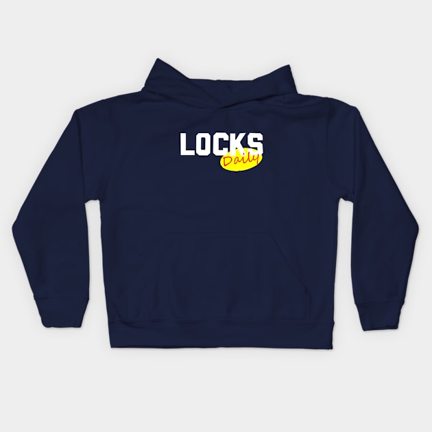 Locks Daily Logo Kids Hoodie by locksdaily